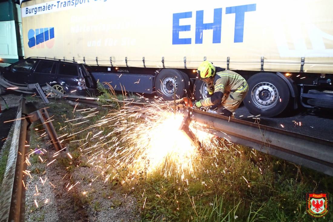Prometna nesreča na avtocesti od Vodic proti Kranju