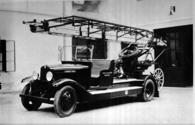 Gasilska lestev Magirus iz leta 1934
